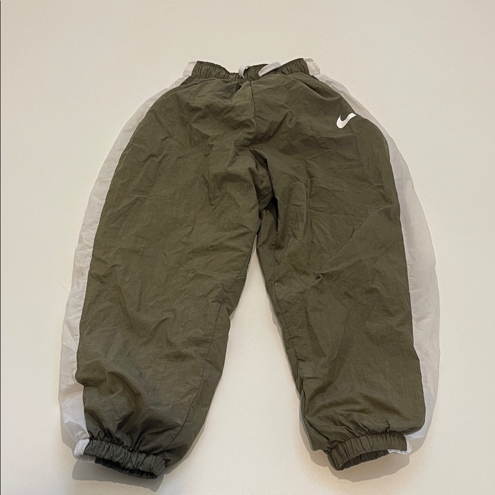 Nike Green Joggers with White Stripes